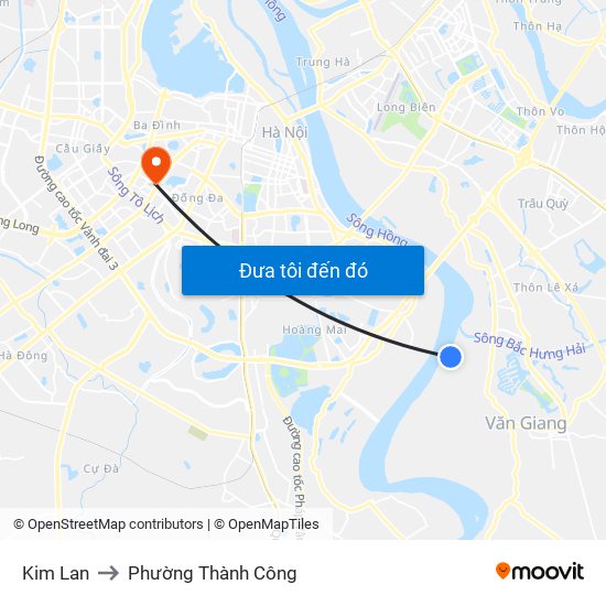 Kim Lan to Phường Thành Công map