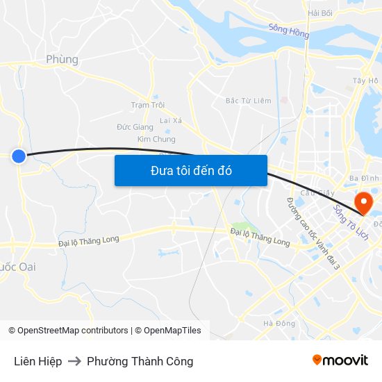 Liên Hiệp to Phường Thành Công map