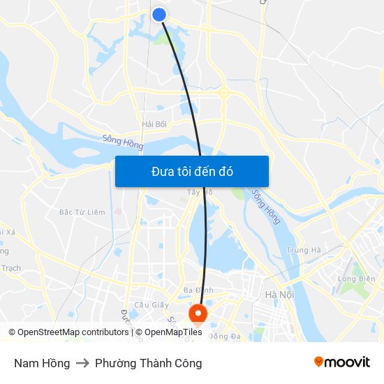 Nam Hồng to Phường Thành Công map