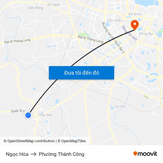 Ngọc Hòa to Phường Thành Công map