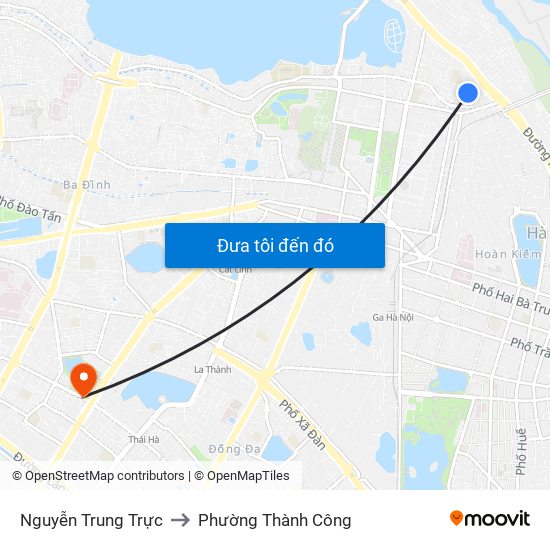 Nguyễn Trung Trực to Phường Thành Công map