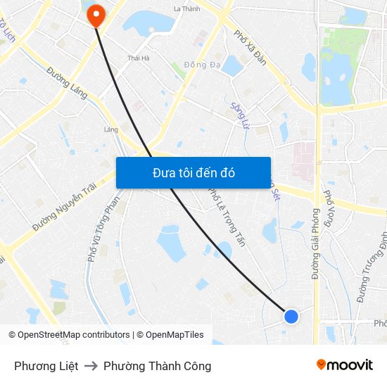 Phương Liệt to Phường Thành Công map