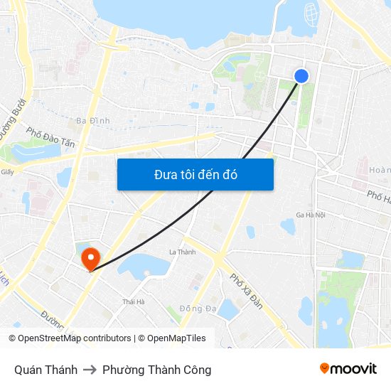 Quán Thánh to Phường Thành Công map