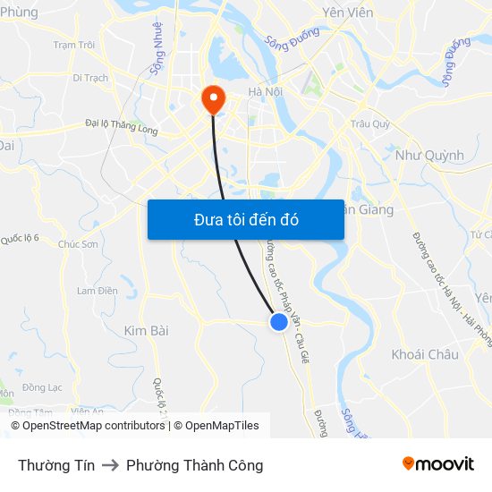 Thường Tín to Phường Thành Công map