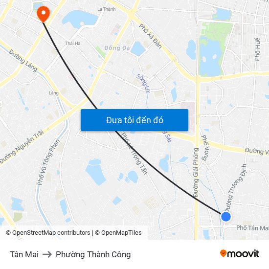 Tân Mai to Phường Thành Công map