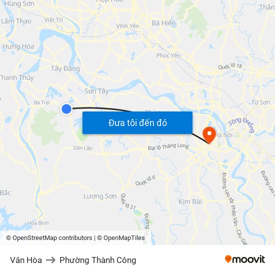Vân Hòa to Phường Thành Công map