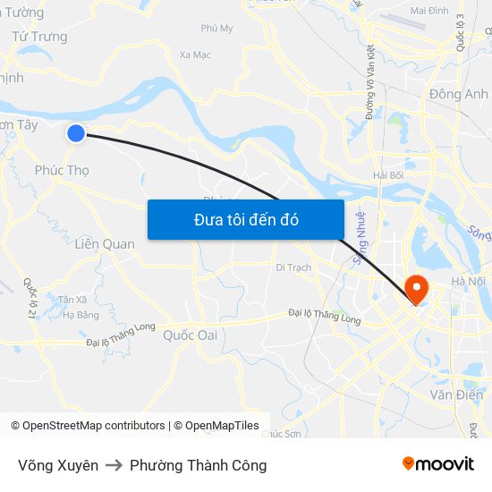 Võng Xuyên to Phường Thành Công map