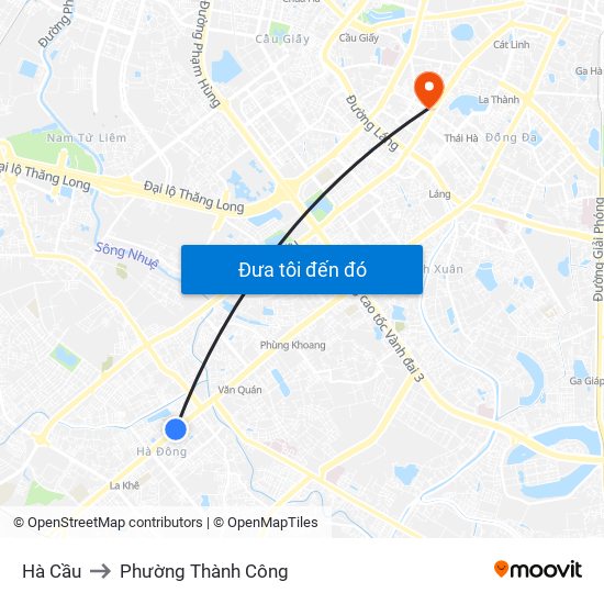 Hà Cầu to Phường Thành Công map