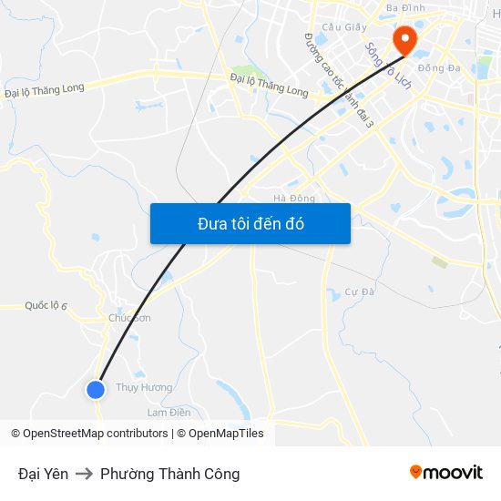 Đại Yên to Phường Thành Công map