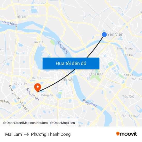 Mai Lâm to Phường Thành Công map