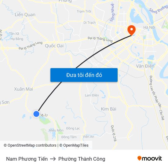 Nam Phương Tiến to Phường Thành Công map