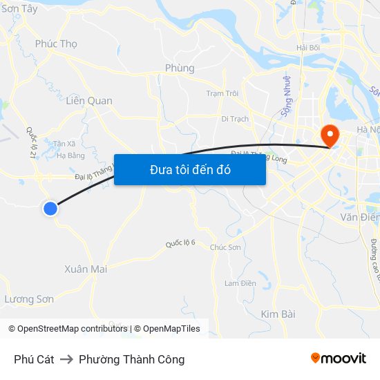 Phú Cát to Phường Thành Công map