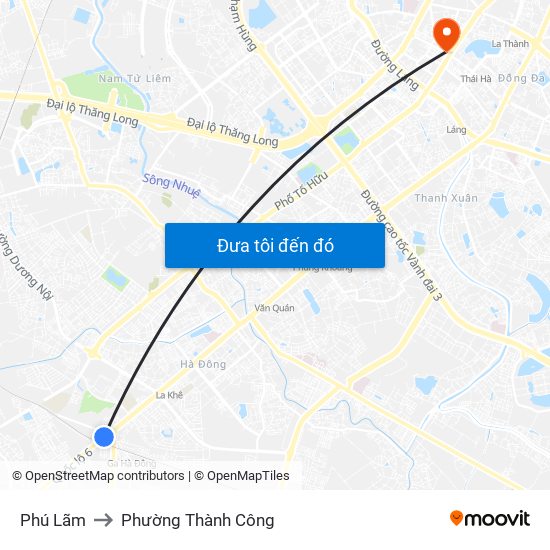 Phú Lãm to Phường Thành Công map