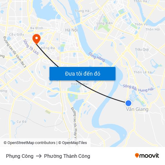 Phụng Công to Phường Thành Công map