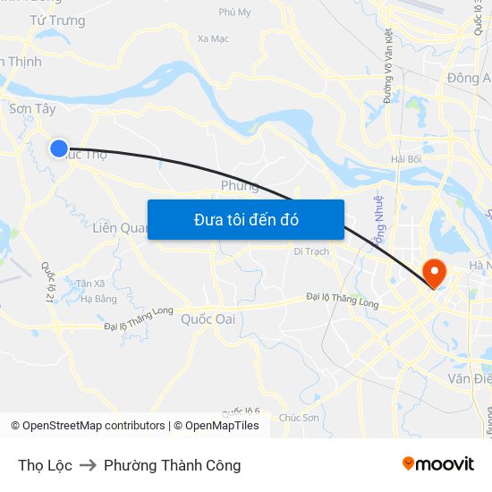 Thọ Lộc to Phường Thành Công map