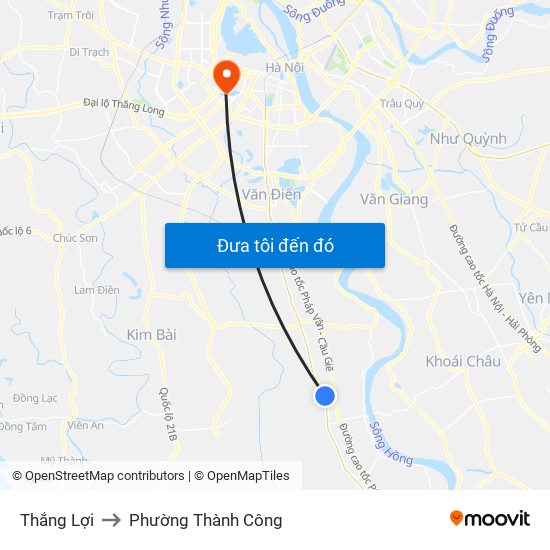 Thắng Lợi to Phường Thành Công map