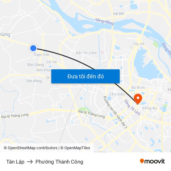 Tân Lập to Phường Thành Công map