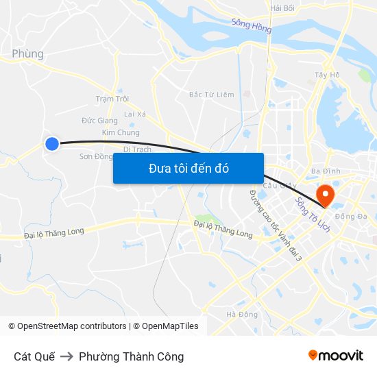 Cát Quế to Phường Thành Công map