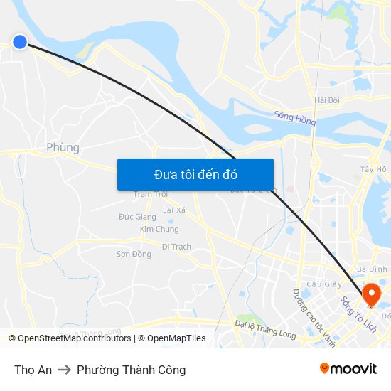 Thọ An to Phường Thành Công map