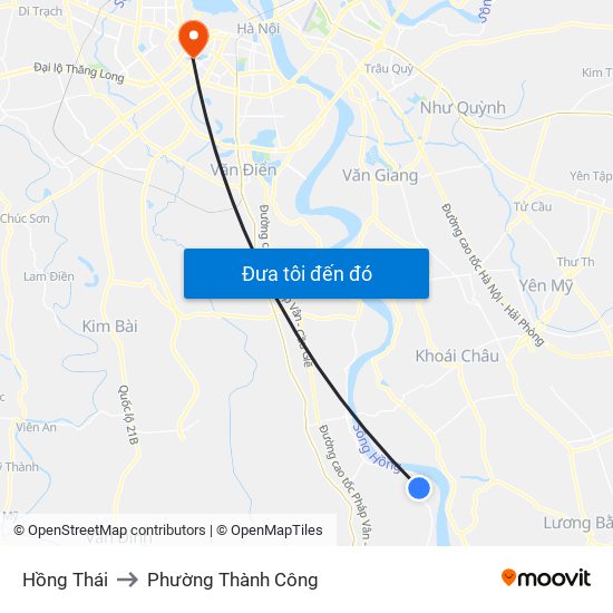 Hồng Thái to Phường Thành Công map