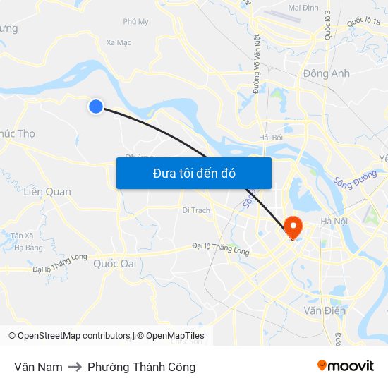 Vân Nam to Phường Thành Công map