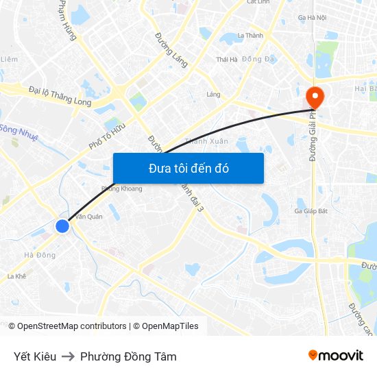 Yết Kiêu to Phường Đồng Tâm map