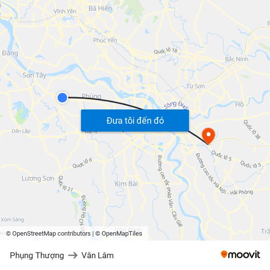 Phụng Thượng to Văn Lâm map