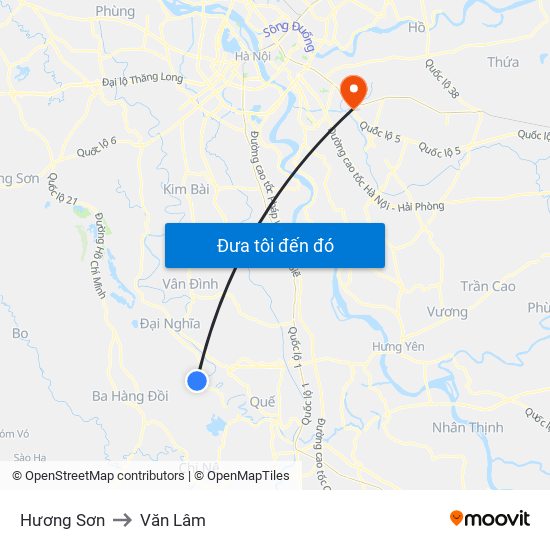 Hương Sơn to Văn Lâm map