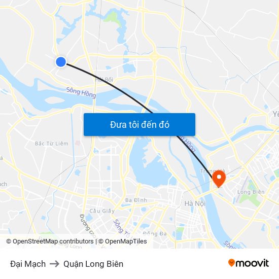 Đại Mạch to Quận Long Biên map