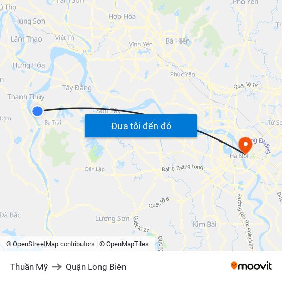 Thuần Mỹ to Quận Long Biên map