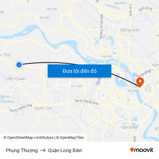 Phụng Thượng to Quận Long Biên map
