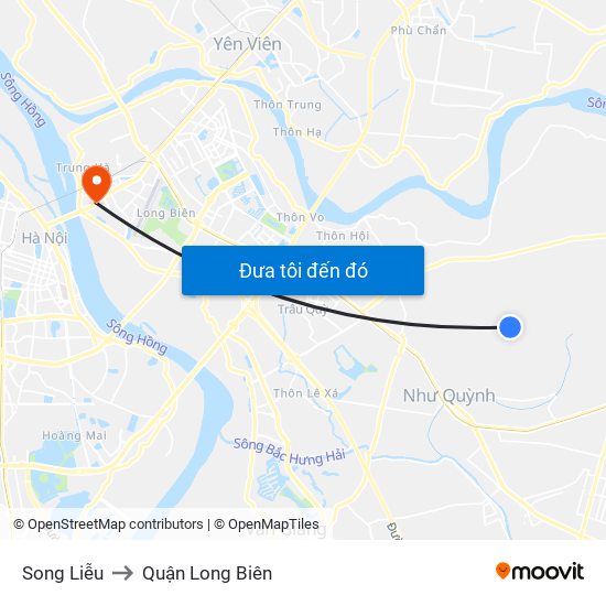 Song Liễu to Quận Long Biên map