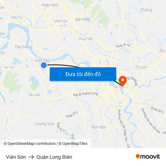 Viên Sơn to Quận Long Biên map