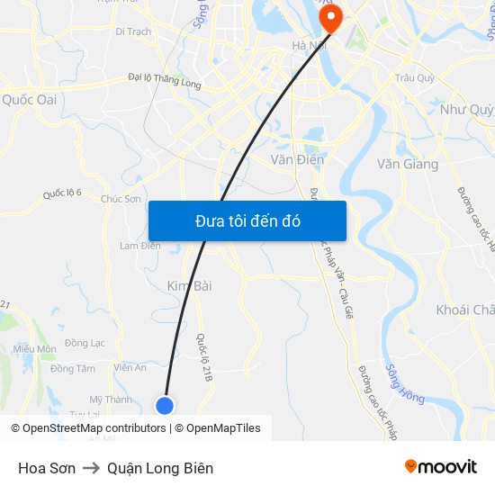 Hoa Sơn to Quận Long Biên map