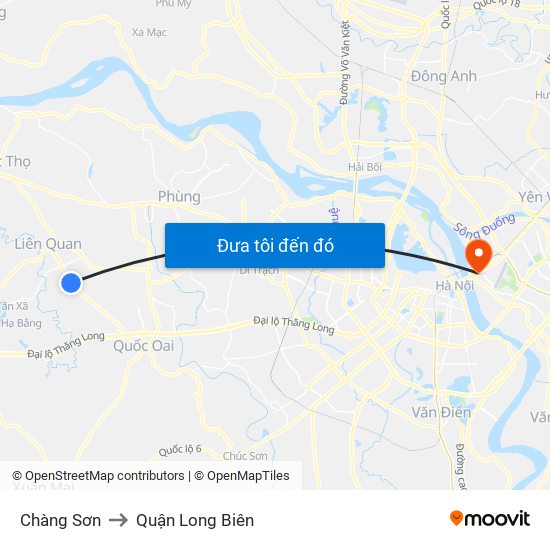 Chàng Sơn to Quận Long Biên map