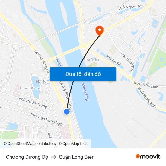 Chương Dương Độ to Quận Long Biên map