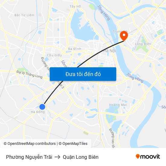 Phường Nguyễn Trãi to Quận Long Biên map