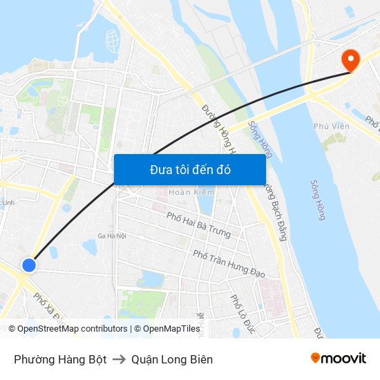 Phường Hàng Bột to Quận Long Biên map
