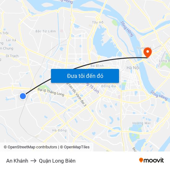 An Khánh to Quận Long Biên map