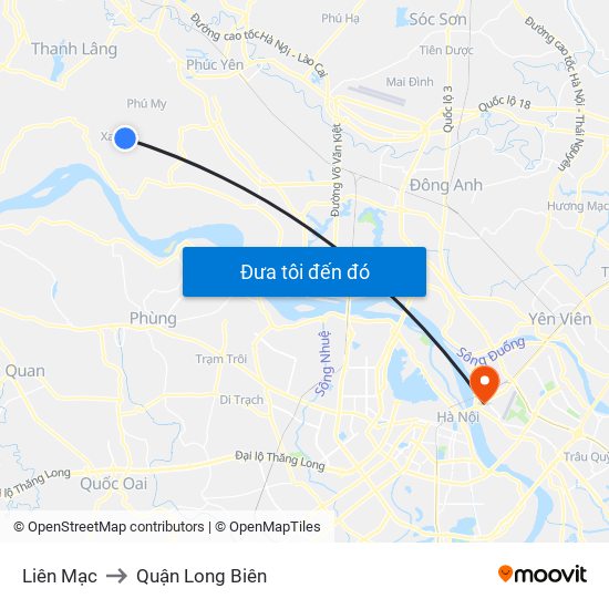 Liên Mạc to Quận Long Biên map