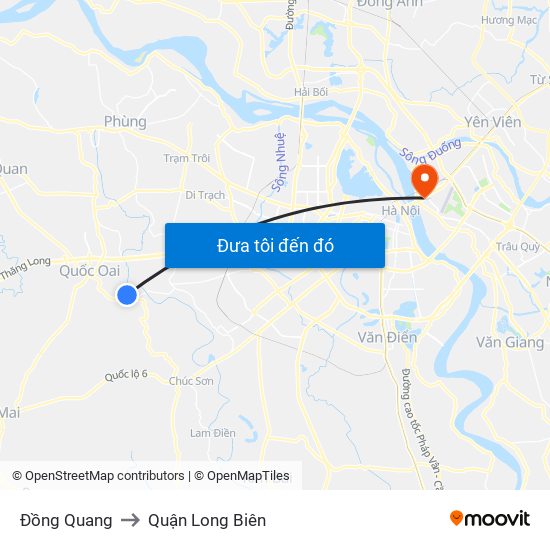 Đồng Quang to Quận Long Biên map