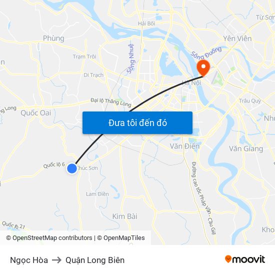 Ngọc Hòa to Quận Long Biên map