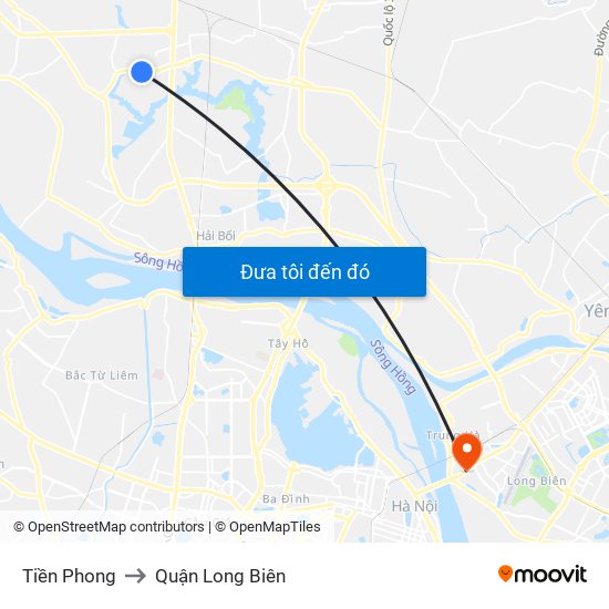 Tiền Phong to Quận Long Biên map