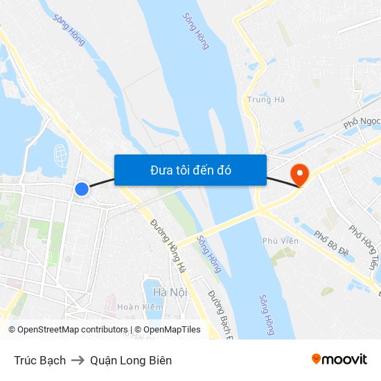 Trúc Bạch to Quận Long Biên map