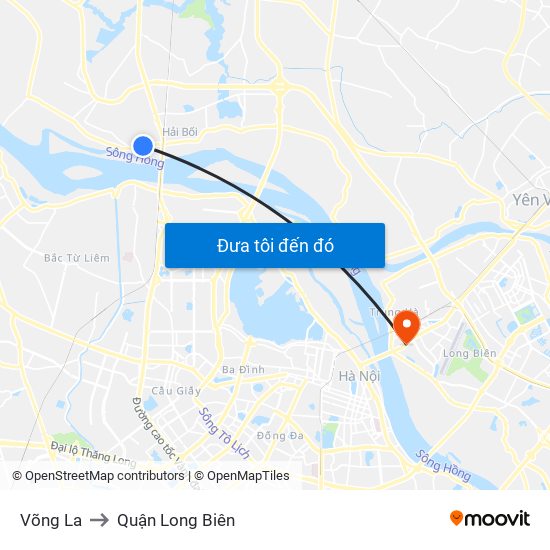 Võng La to Quận Long Biên map