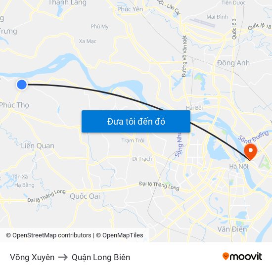 Võng Xuyên to Quận Long Biên map