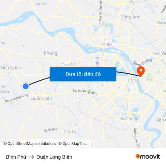 Bình Phú to Quận Long Biên map