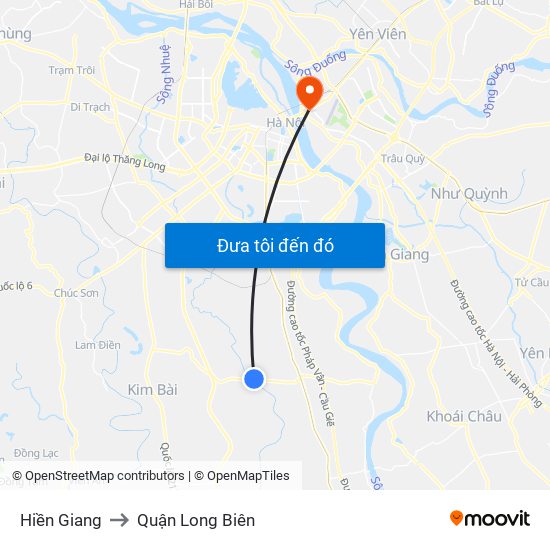 Hiền Giang to Quận Long Biên map