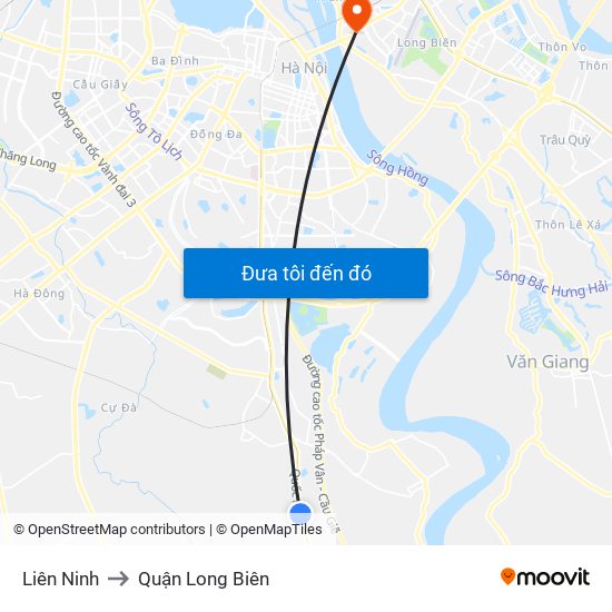 Liên Ninh to Quận Long Biên map