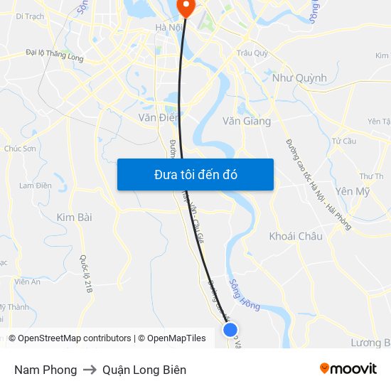 Nam Phong to Quận Long Biên map